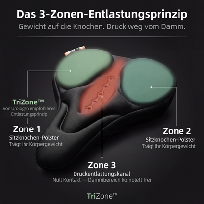 TriZone™ - Ergonomischer Sattelbezug für schmerzfreies Radfahren