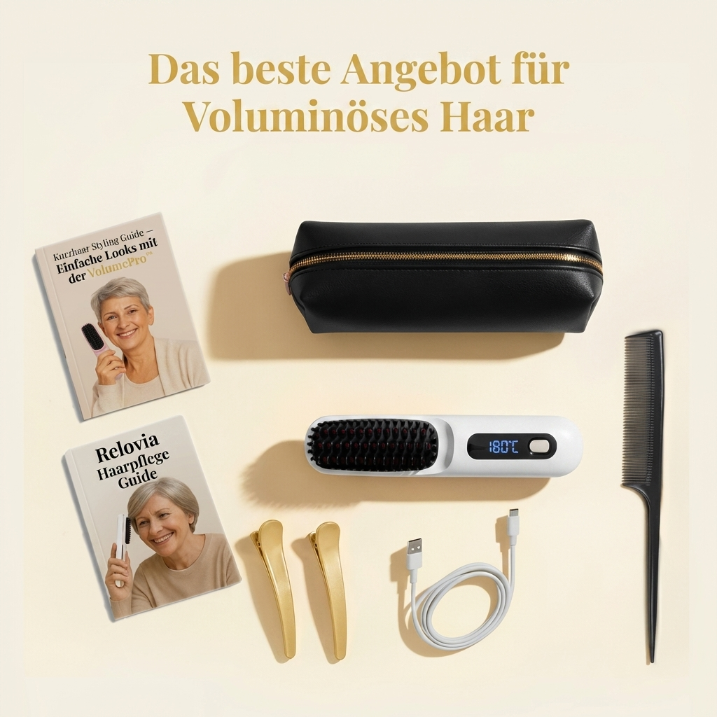 VolumePro™ Glättungs & Volumenbürste - Hol dir Dein Volumen zurück!