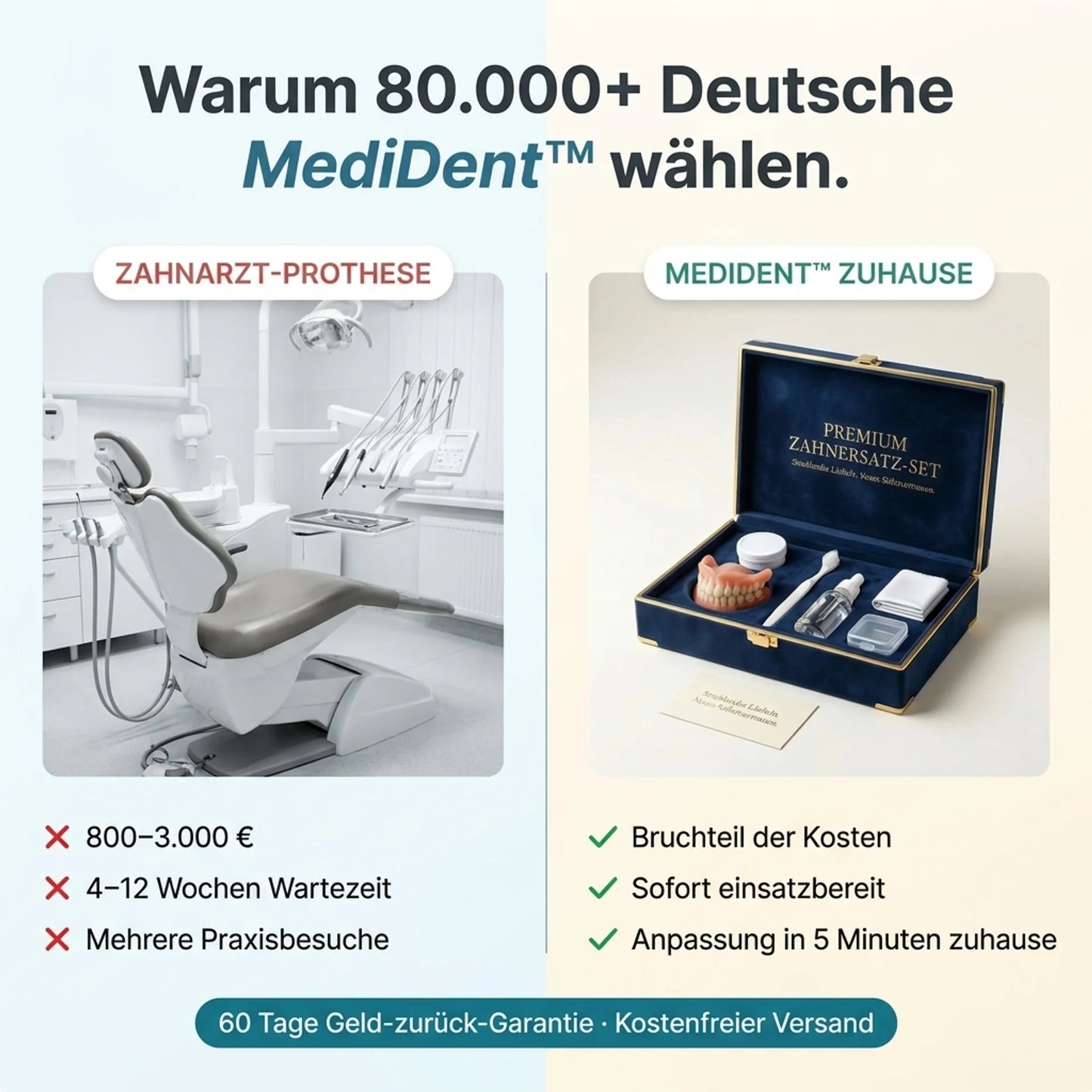 MediDent Sofort-Zahnprothese